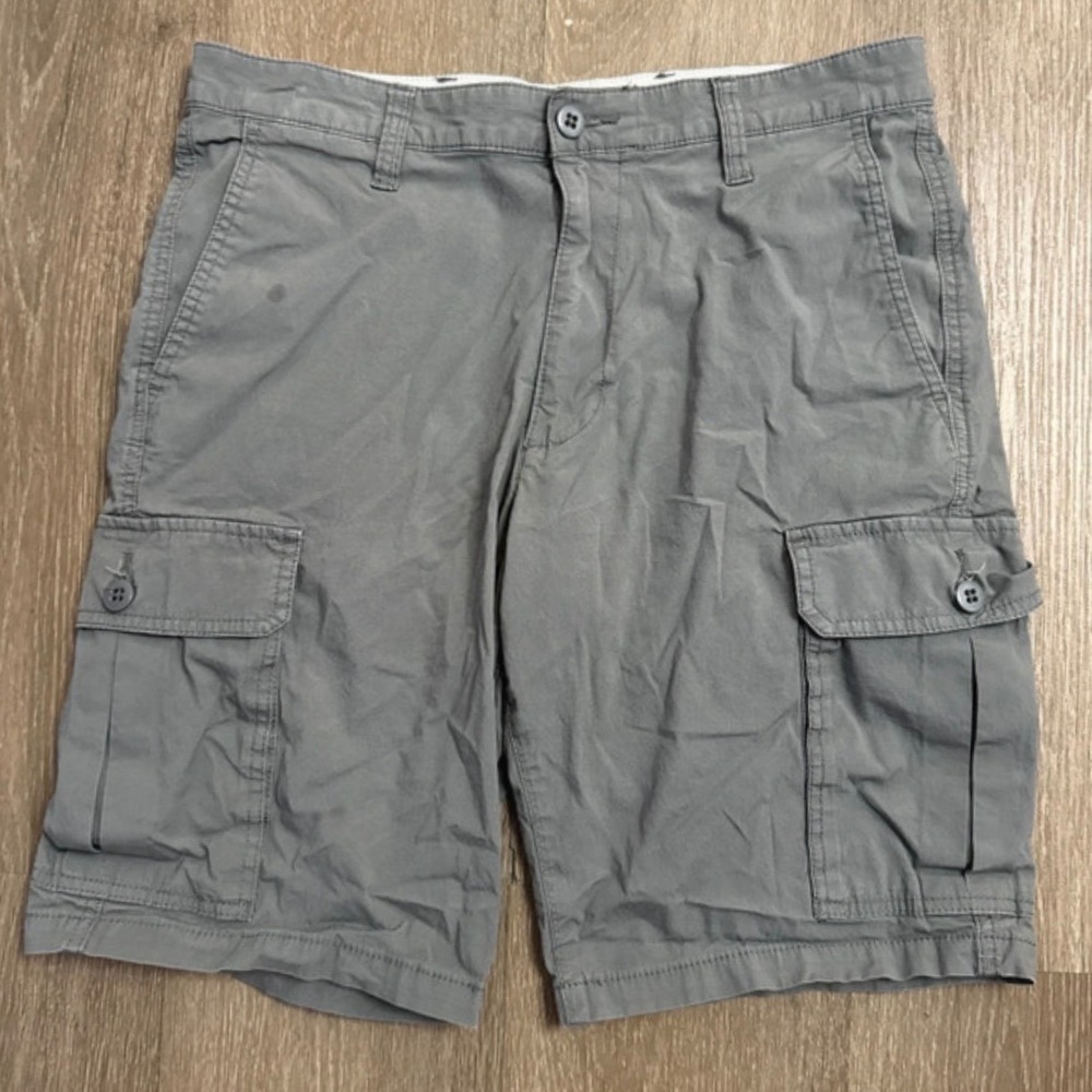 Dockers Cargo Shorts Men 32 Gray PC9-29704-0002 Cotton Blend Utility Casual